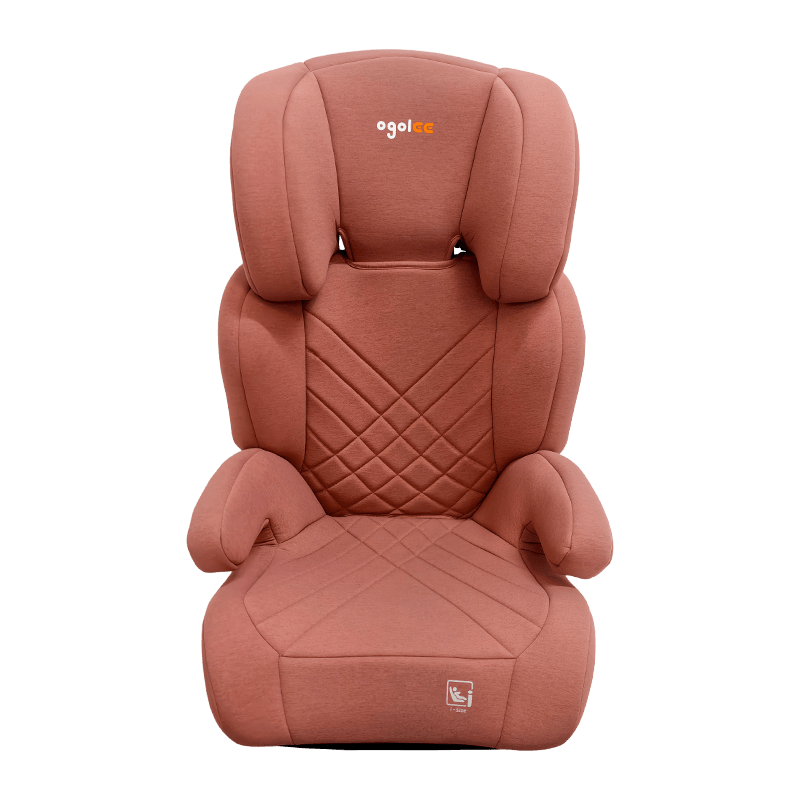OG301 s autosedačkou ISOFIX, skupina 2 3 autosedačka, posilovací skládací, růžová s reliéfem