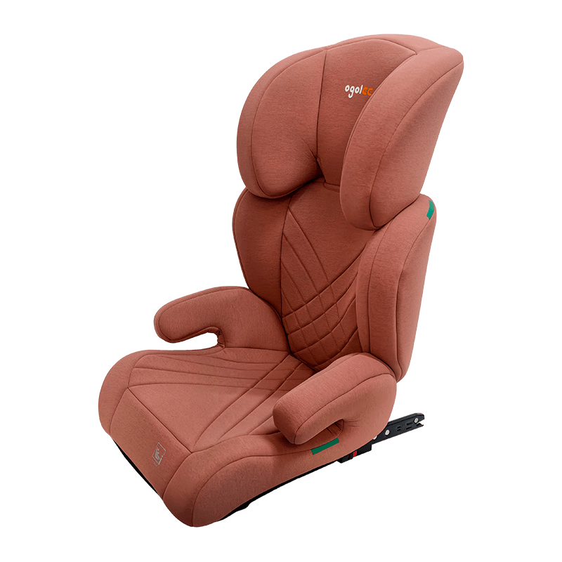 OG301 s autosedačkou ISOFIX, skupina 2 3 autosedačka, posilovací skládací, růžová s reliéfem