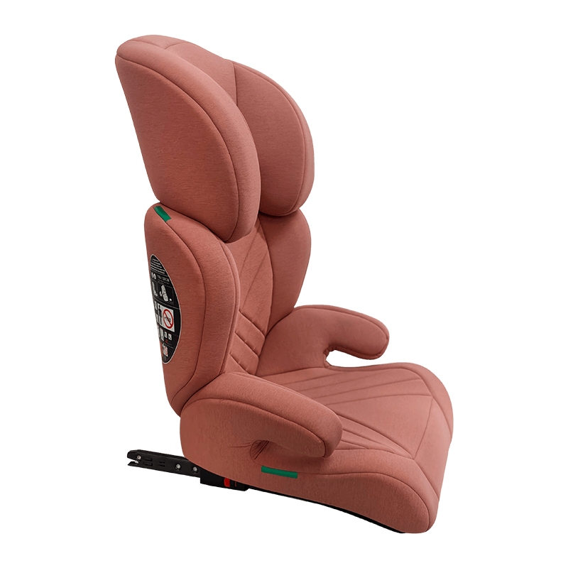 OG301 s autosedačkou ISOFIX, skupina 2 3 autosedačka, posilovací skládací, růžová s reliéfem